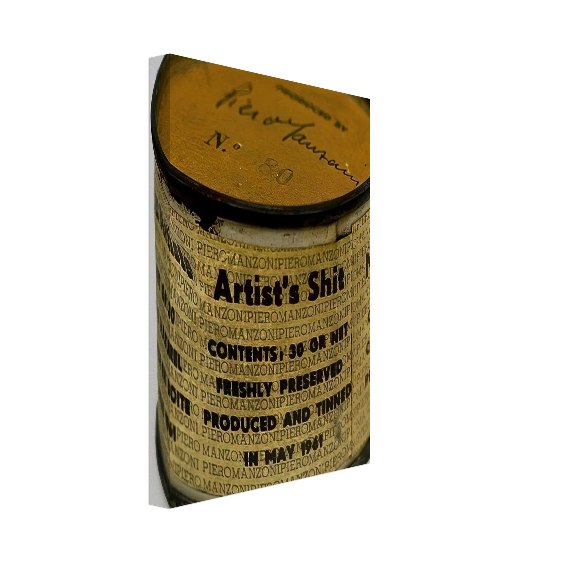 Piero Manzoni - Artist's Shit Canvas - 70x100 cm / 28x40 inches-canvas