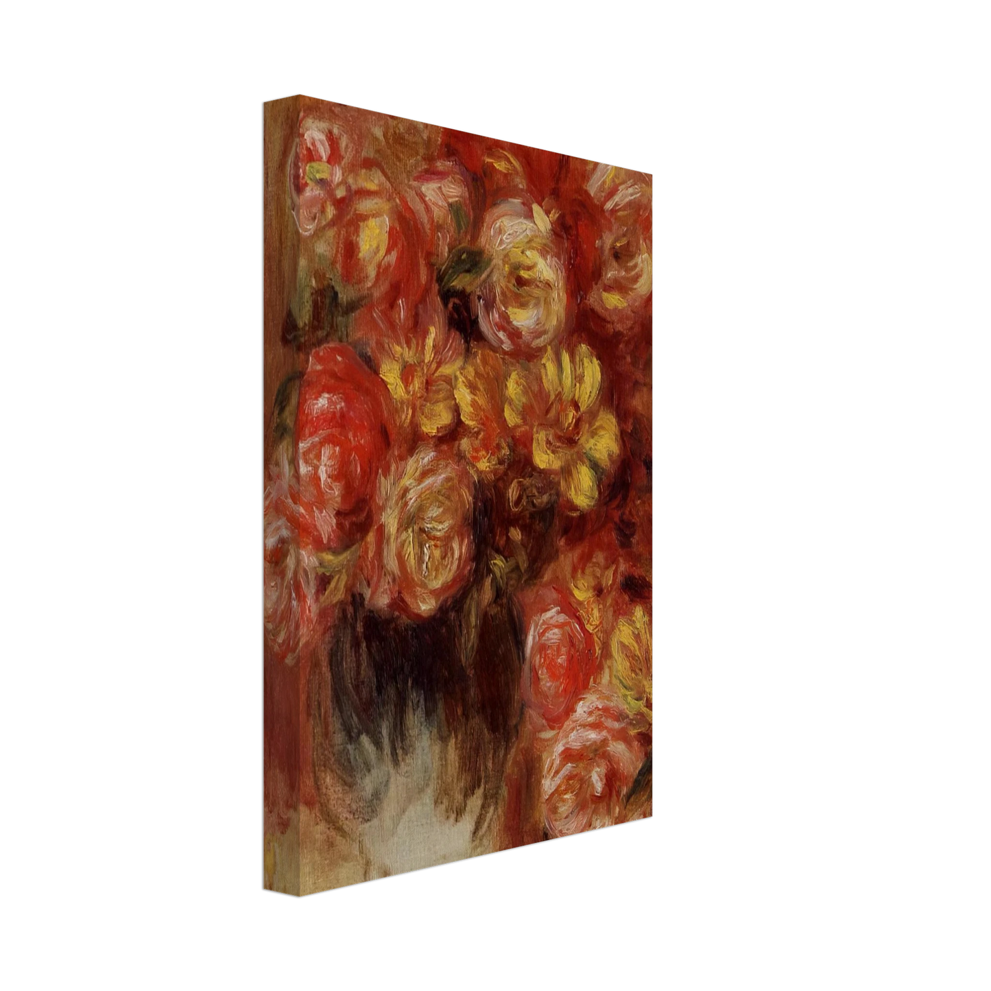 Pierre-Auguste Renoir - Vase of Roses Canvas - 40x60 cm / 16x24 inches-canvas