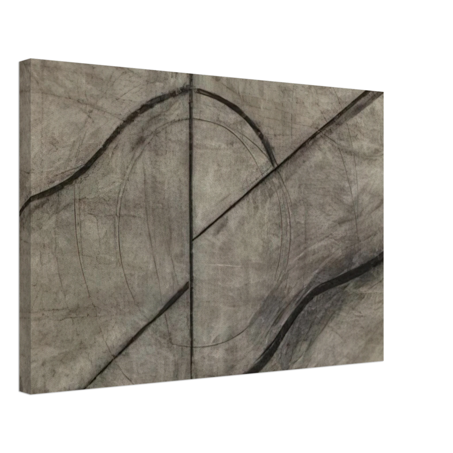 Allan Kaprow - Drawing Based Upon the Breath Canvas - 40x60 cm / 16x24 inches-canvas