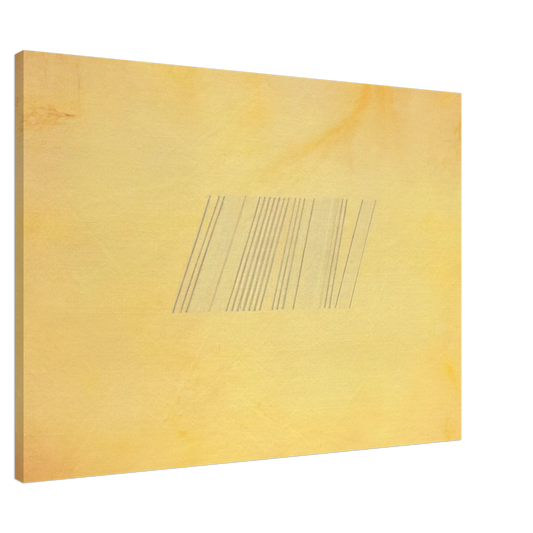 Ronnie Landfield - Blue Line Painting - 1969 Canvas - 20x30 cm / 8x12 inches-canvas