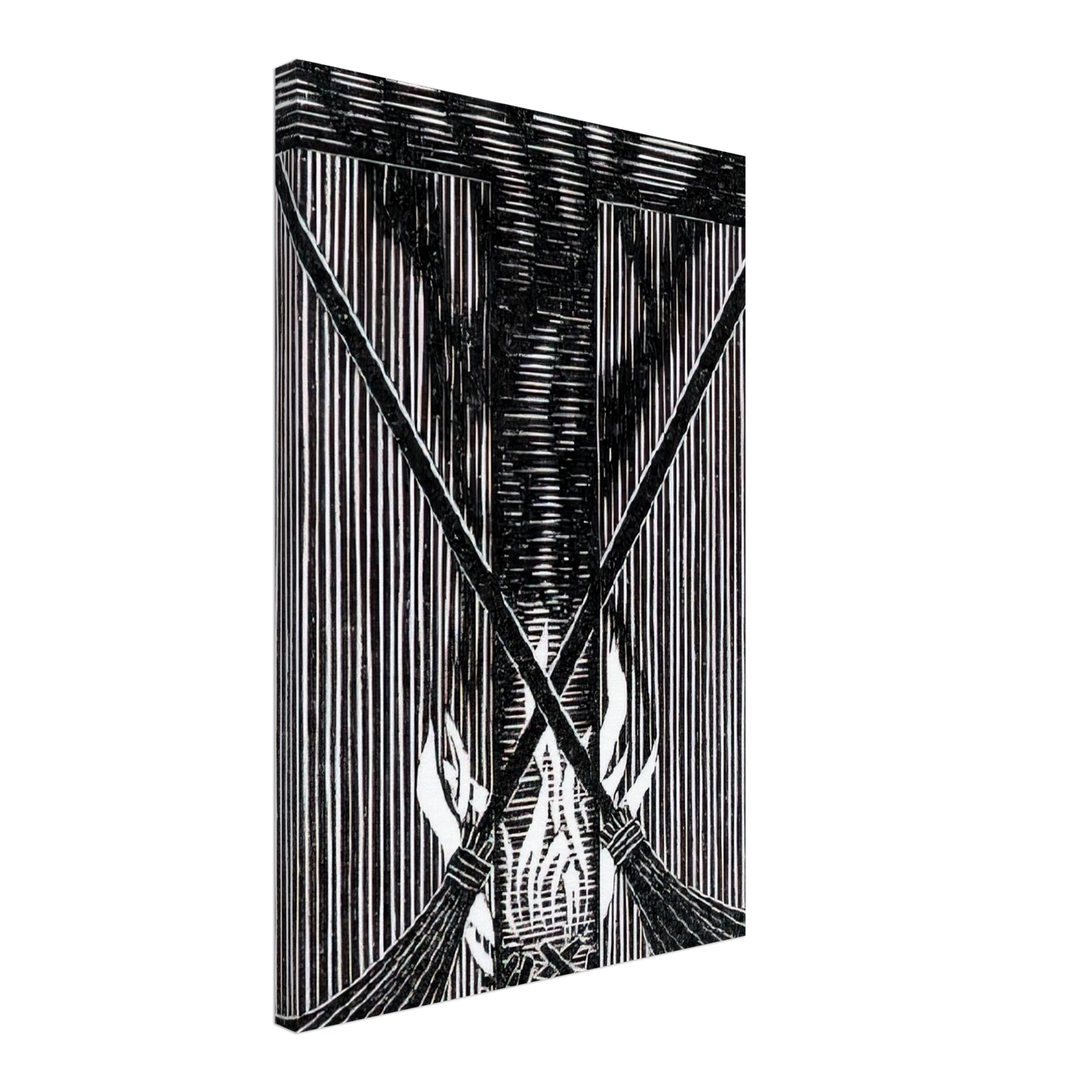 MC Escher - INITIAL T Canvas - 70x100 cm / 28x40 inches-canvas