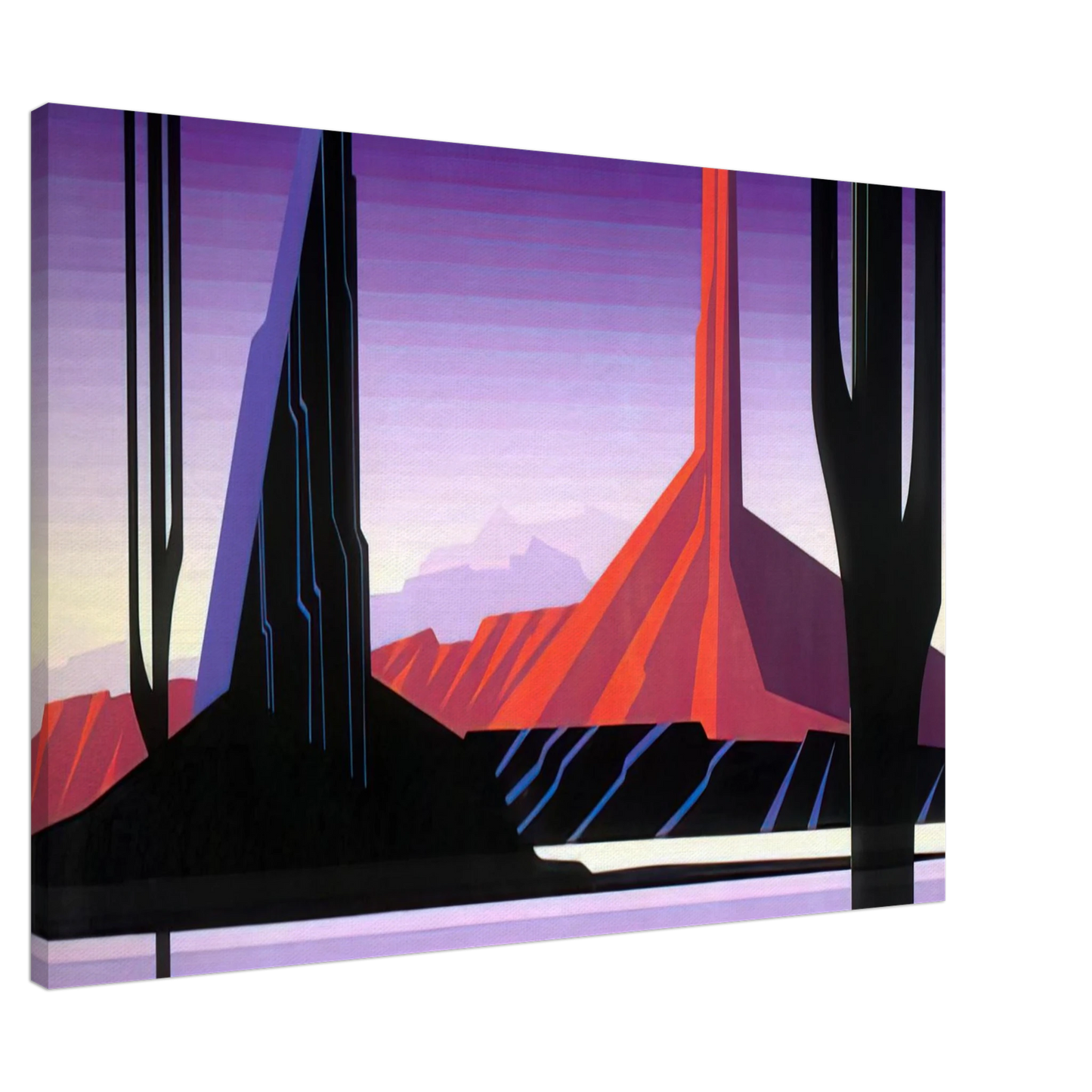 Eyvind Earle - Beneath A Silent Sky Canvas - 20x30 cm / 8x12 inches-canvas