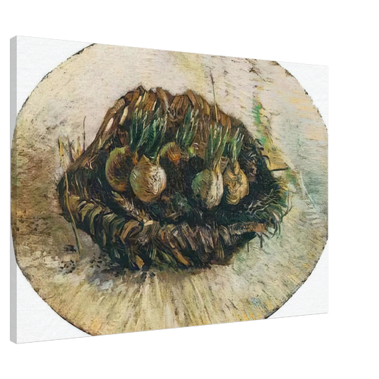 Vincent van Gogh - Basket of Sprouting Bulbs Canvas - 20x30 cm / 8x12 inches-canvas