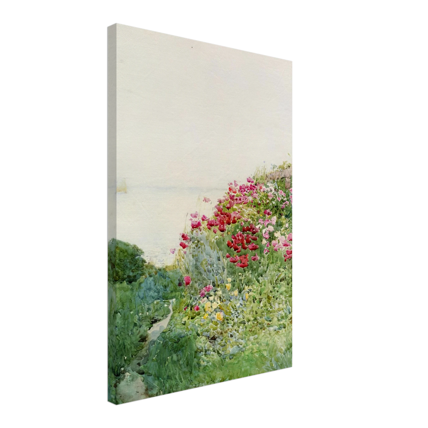 Childe Hassam - Field of Poppies, Isles of Shaos, Appledore Canvas - 40x60 cm / 16x24 inches-canvas