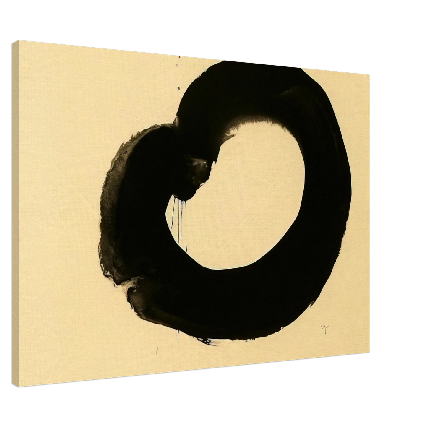 Jiro Yoshihara - Untitled - Art Informel, Zen Canvas - 20x30 cm / 8x12 inches-canvas