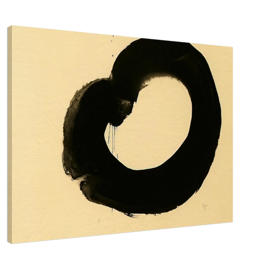 Jiro Yoshihara - Untitled - Art Informel, Zen Canvas - 20x30 cm / 8x12 inches-canvas