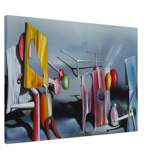 Yves Tanguy - Reply to Red Canvas - 20x30 cm / 8x12 inches-canvas