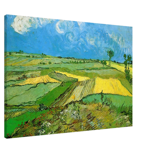 Vincent van Gogh - Wheat Fields at Auvers Under Clouded Sky Canvas - 20x30 cm / 8x12 inches-canvas