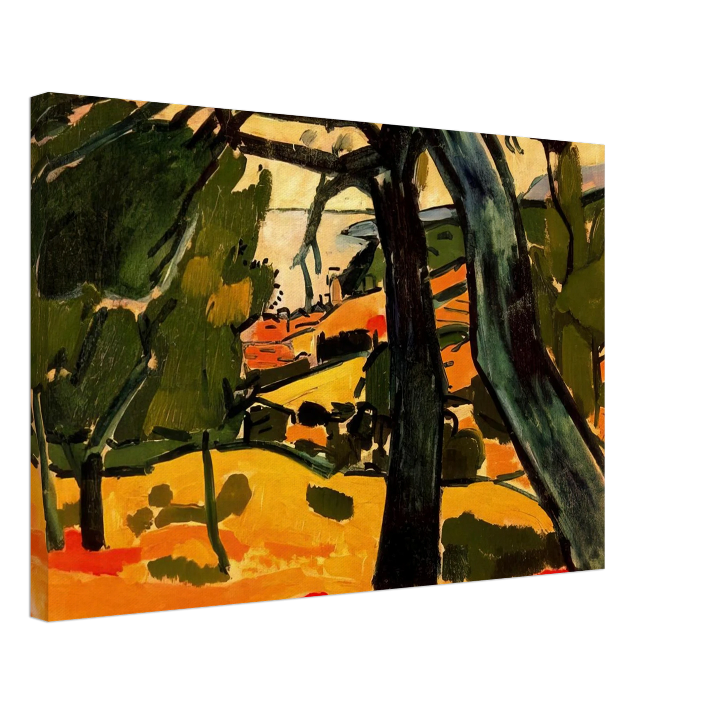 Andre Derain - LANDSCAPE 1907 1 Canvas - 40x60 cm / 16x24 inches-canvas