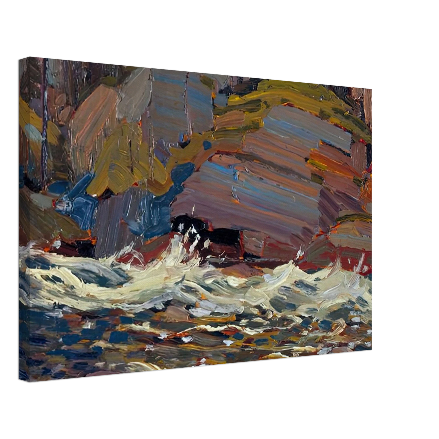 Tom Thomson - SWIFT WATER 1916 Canvas - 40x60 cm / 16x24 inches-canvas