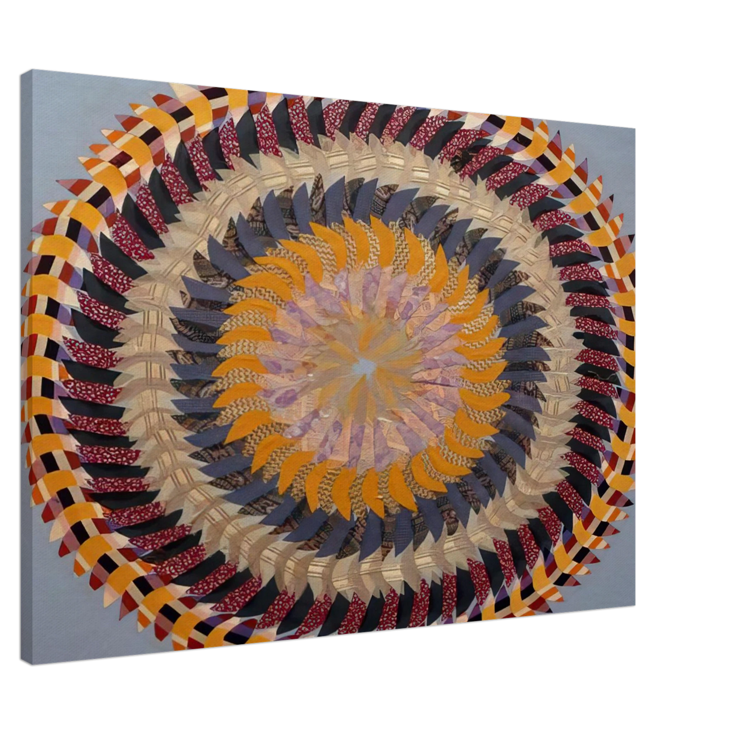 Miriam Schapiro - Golden Pinwheel - 1979 Canvas - 20x30 cm / 8x12 inches-canvas