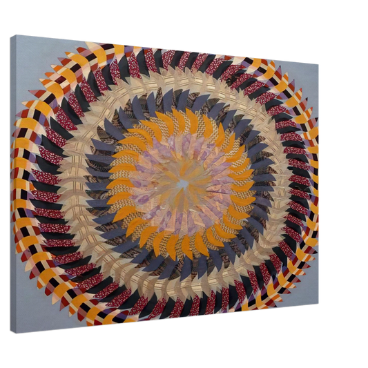 Miriam Schapiro - Golden Pinwheel - 1979 Canvas - 20x30 cm / 8x12 inches-canvas