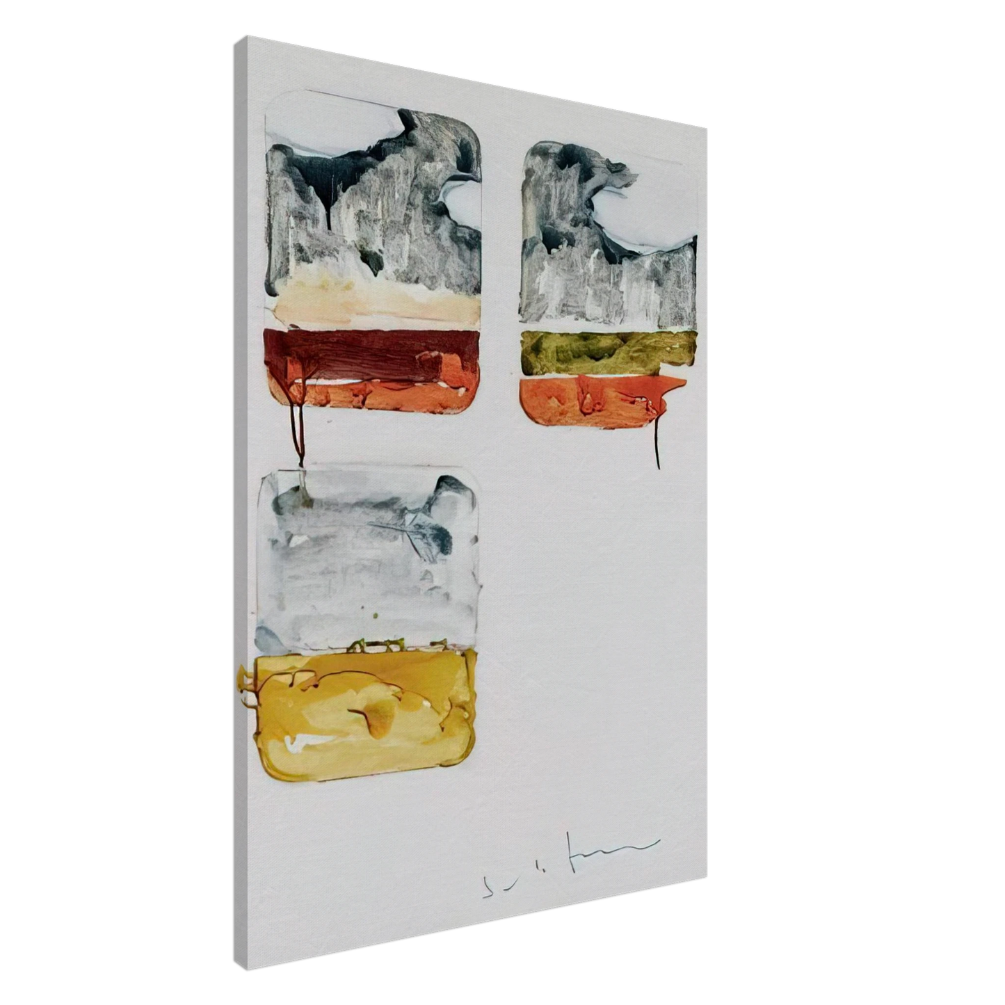 Mario Schifano - Untitled - 1979 Canvas - 20x30 cm / 8x12 inches-canvas