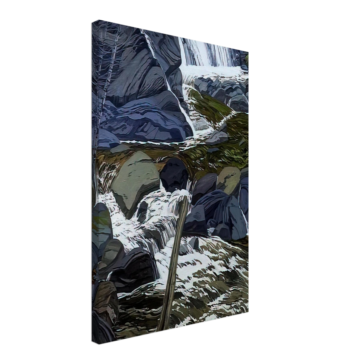 Neil Welliver - Base of Falls - 1989 Canvas - 70x100 cm / 28x40 inches-canvas