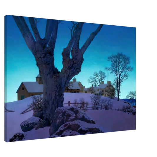 Maxfield Parrish - Hill Top Farm, Winter Canvas - 20x30 cm / 8x12 inches-canvas