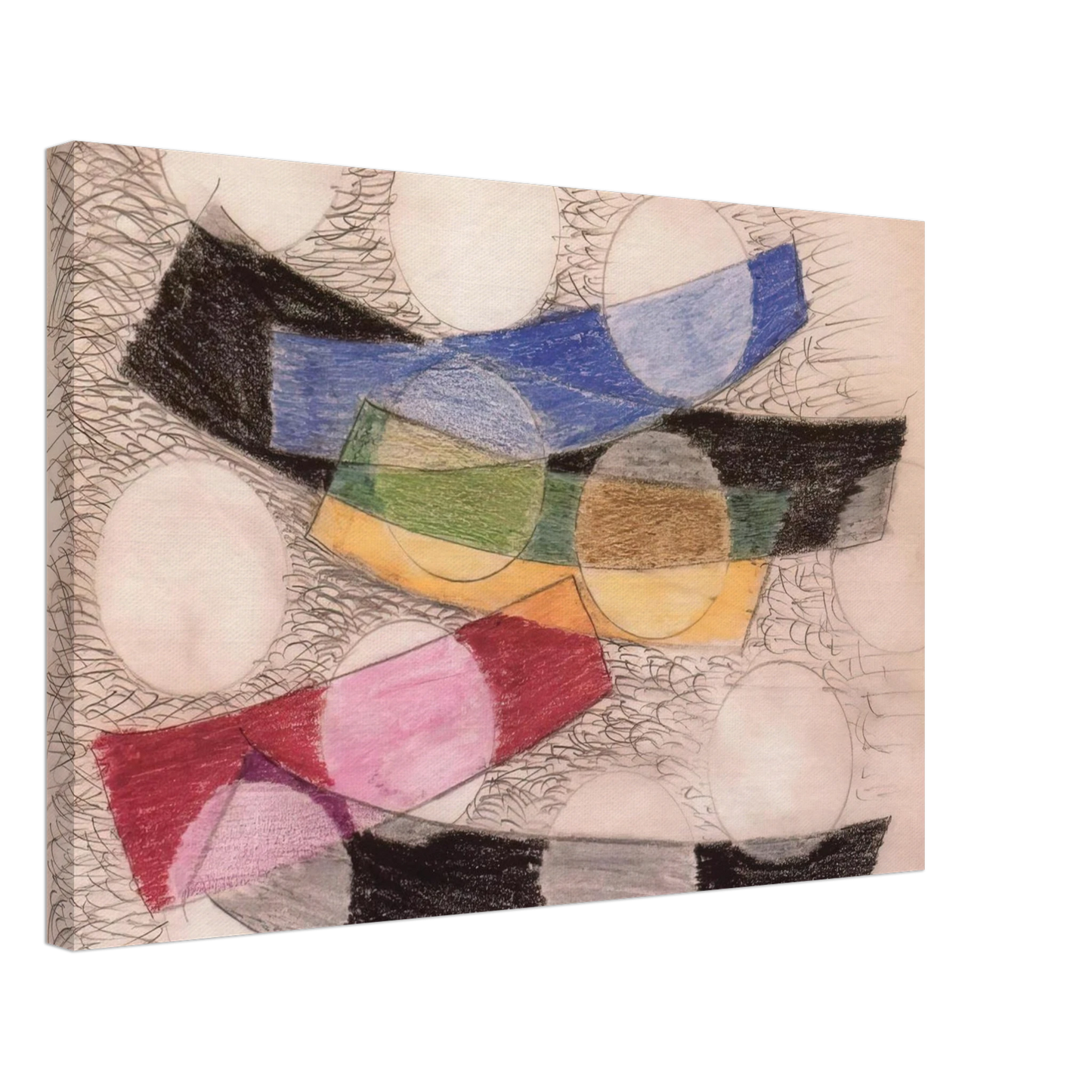 Laszlo Moholy-Nagy - Floating Forms Canvas - 70x100 cm / 28x40 inches-canvas