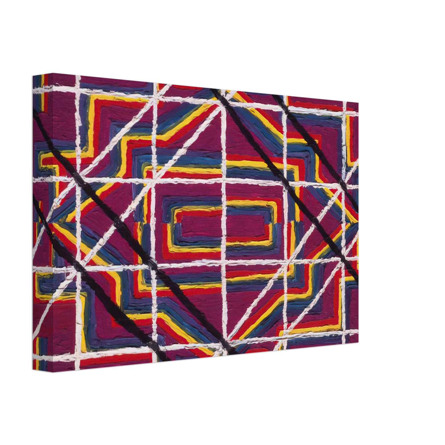 Alfred Jensen - Spanish Door Design Purple - 1959 Canvas - 70x100 cm / 28x40 inches-canvas