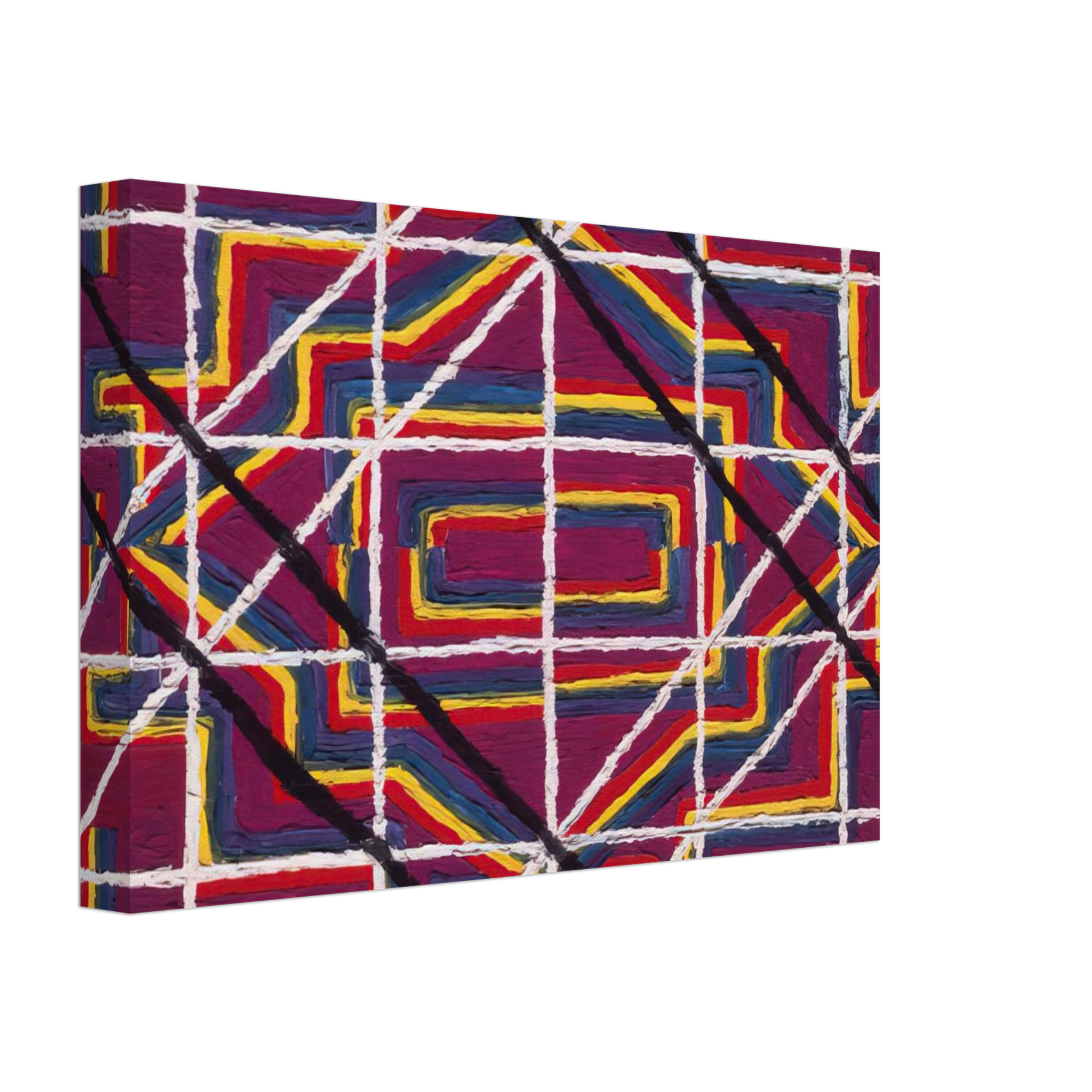 Alfred Jensen - Spanish Door Design Purple - 1959 Canvas - 70x100 cm / 28x40 inches-canvas