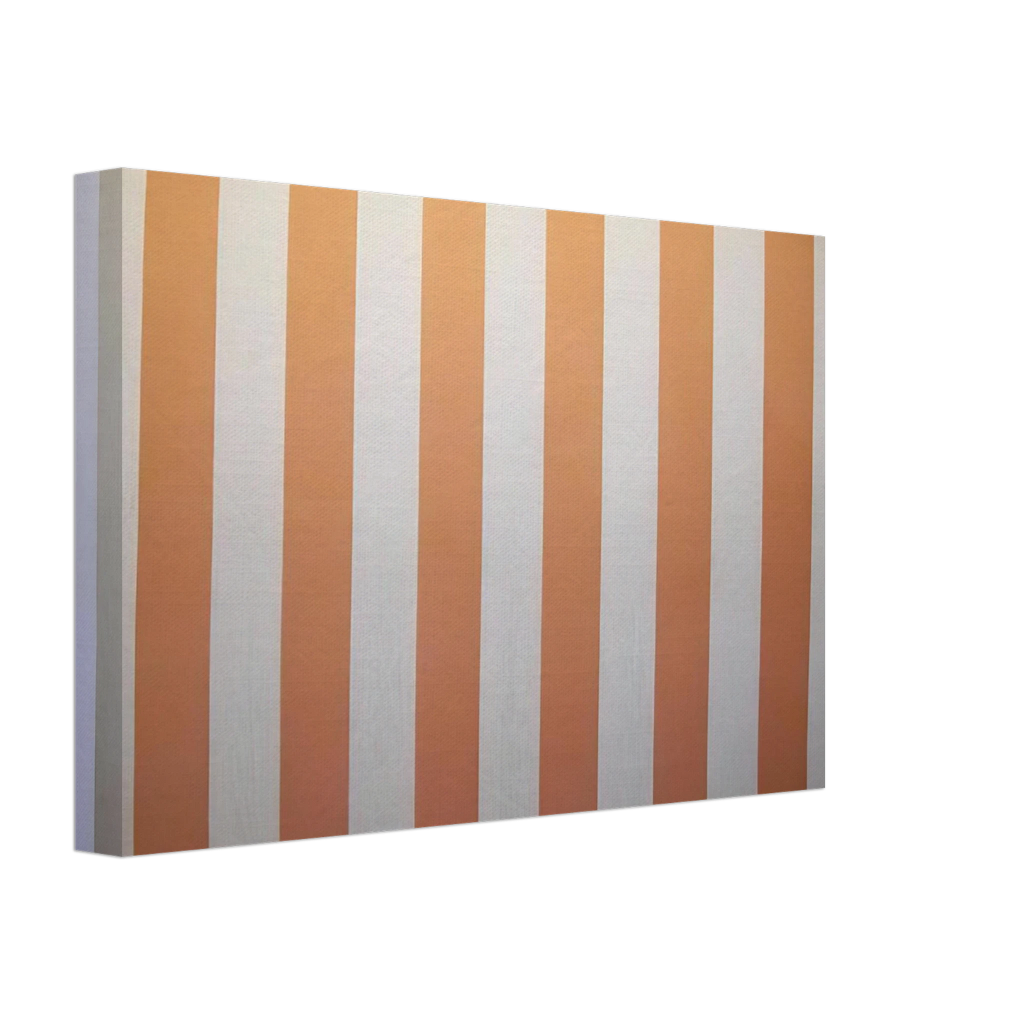 Daniel Buren - Peinture acrylique blanche sur tissu raye blanc et orange - 1967 Canvas - 70x100 cm / 28x40 inches-canvas