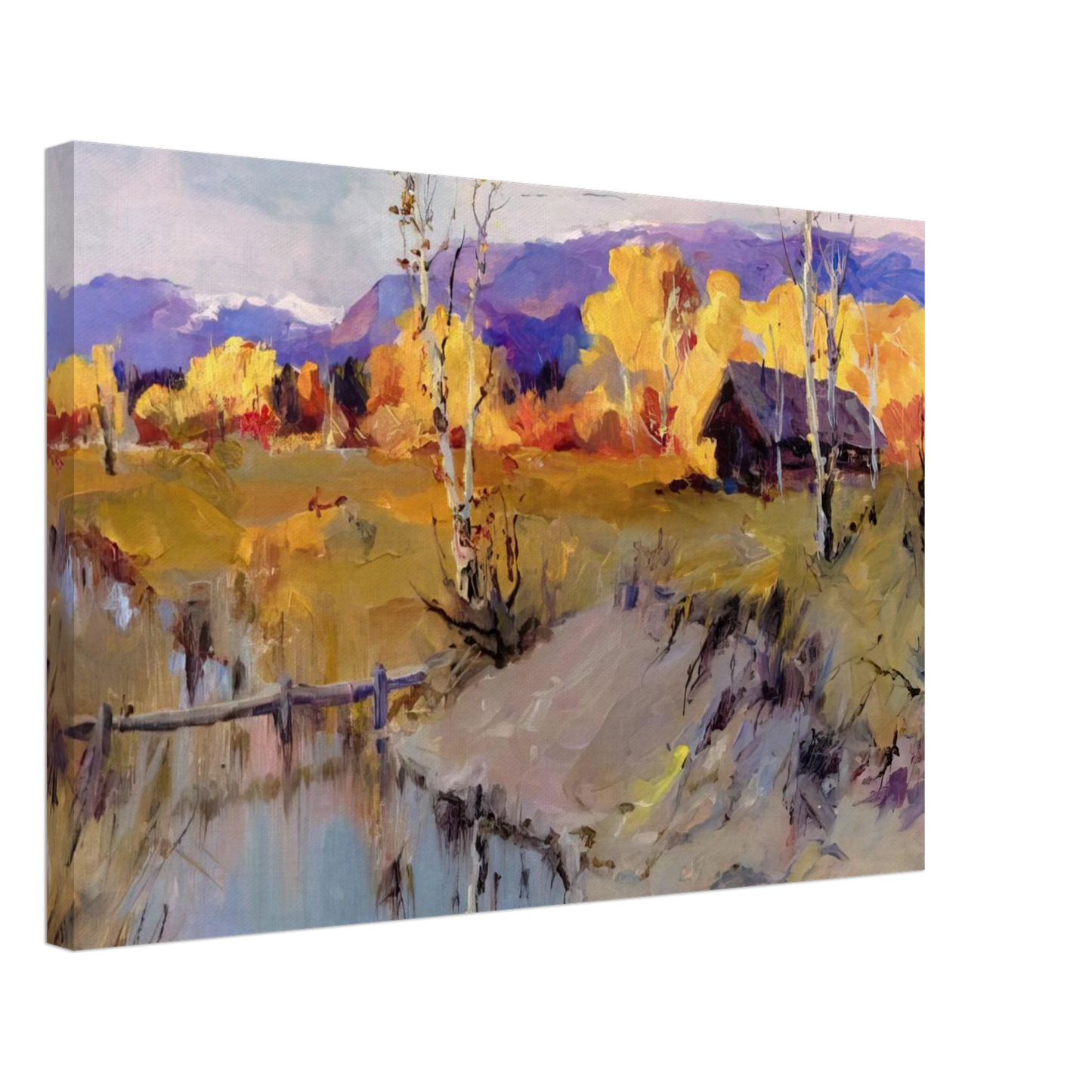 Sydney Laurence - Autumn Morning - Romanticism Canvas - 70x100 cm / 28x40 inches-canvas