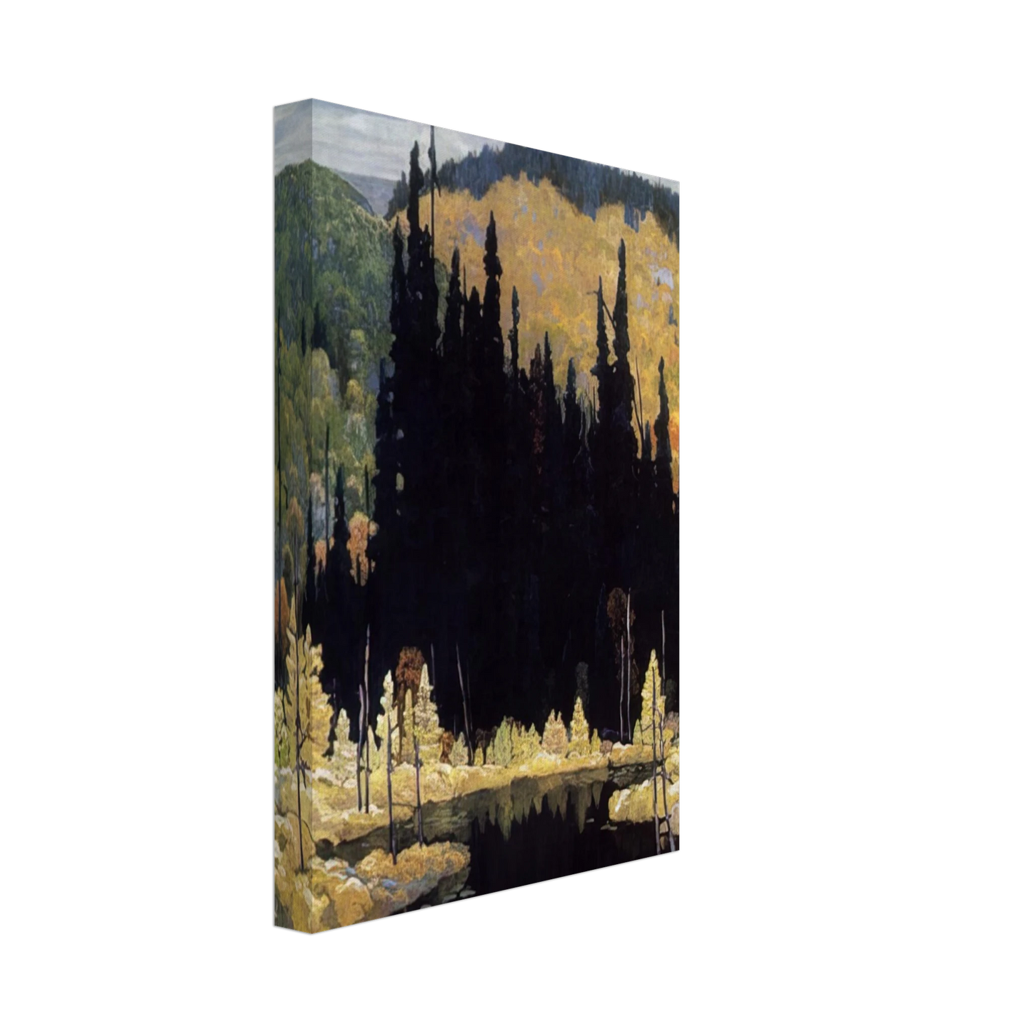 Frank Johnston - Autumn, Algoma - Art Nouveau Modern Canvas - 70x100 cm / 28x40 inches-canvas