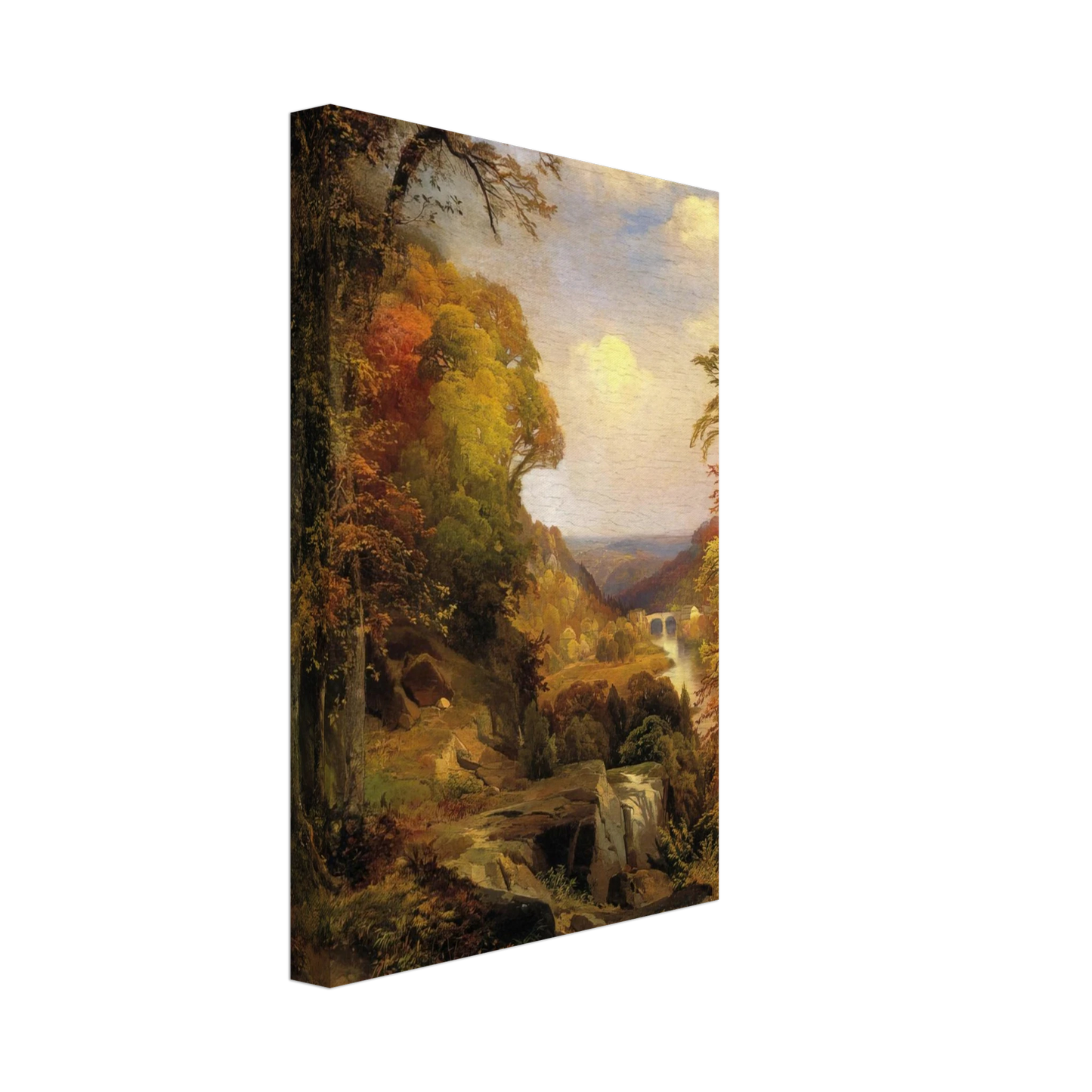 Thomas Moran - On the Wissahickon near Chestnut Hill Canvas - 70x100 cm / 28x40 inches-canvas