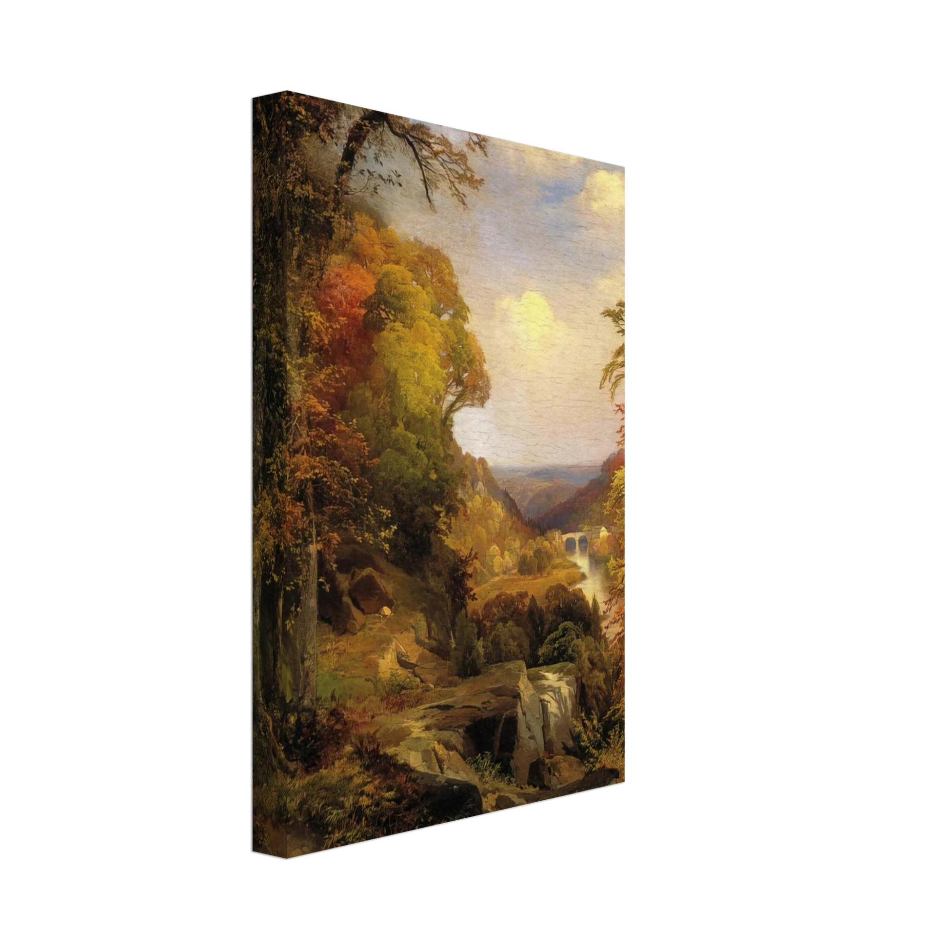 Thomas Moran - On the Wissahickon near Chestnut Hill Canvas - 70x100 cm / 28x40 inches-canvas