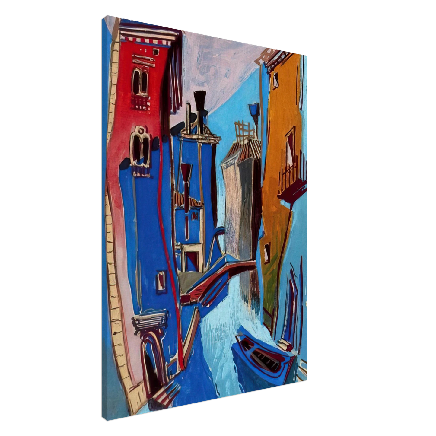 Enrico Prampolini - VENICE 1948 Canvas - 20x30 cm / 8x12 inches-canvas