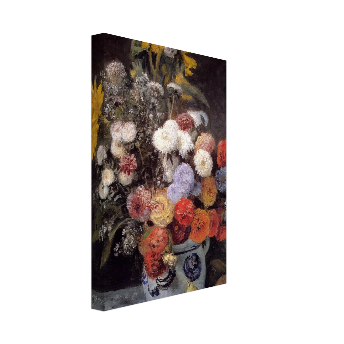Pierre-Auguste Renoir - Mixed Flowers In An Earthware Pot Canvas - 70x100 cm / 28x40 inches-canvas