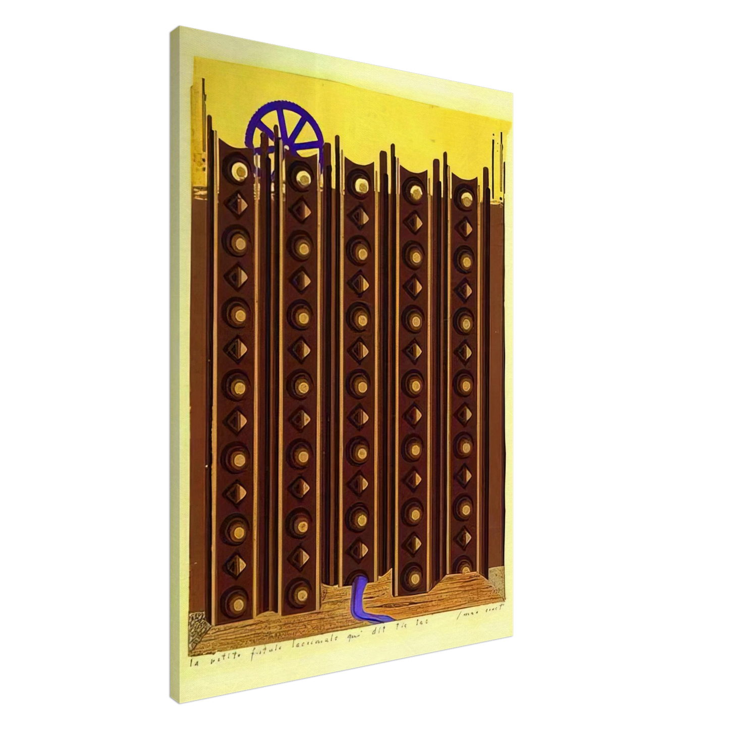 Max Ernst - The Small Fistule That Says Tic Tac Canvas - 20x30 cm / 8x12 inches-canvas