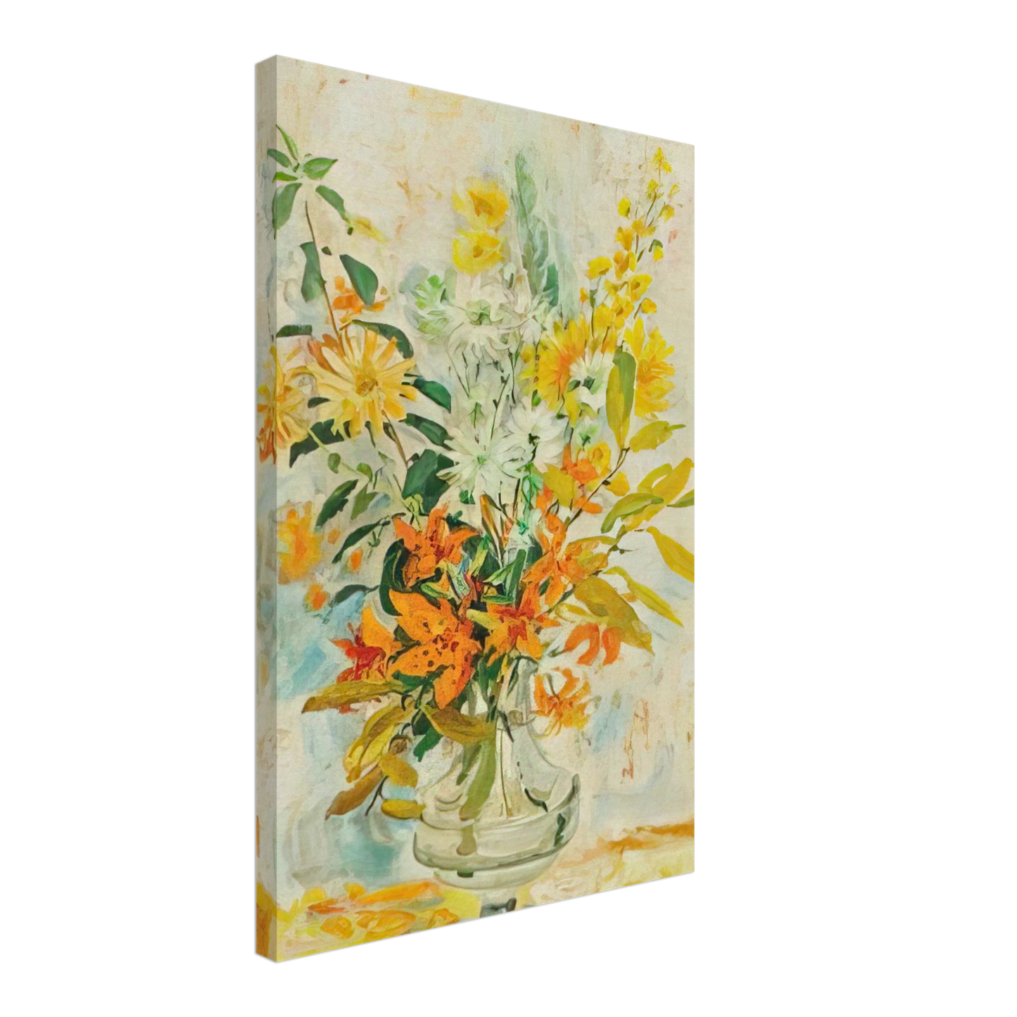 Le Pho - Yellow Lilies - Post-Impressionism Canvas - 70x100 cm / 28x40 inches-canvas