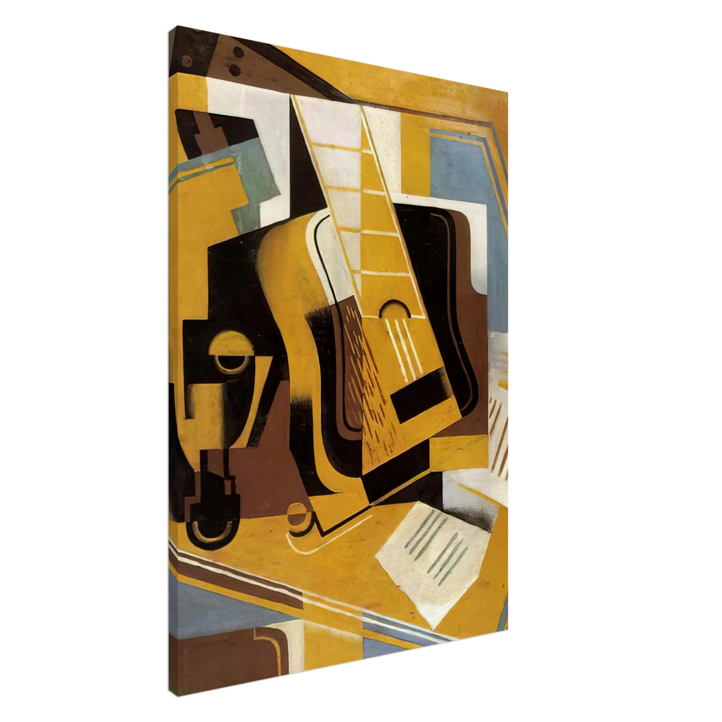 Juan Gris - PHOTOGRAPH OF THE GUITAR 1918 Canvas - 20x30 cm / 8x12 inches-canvas