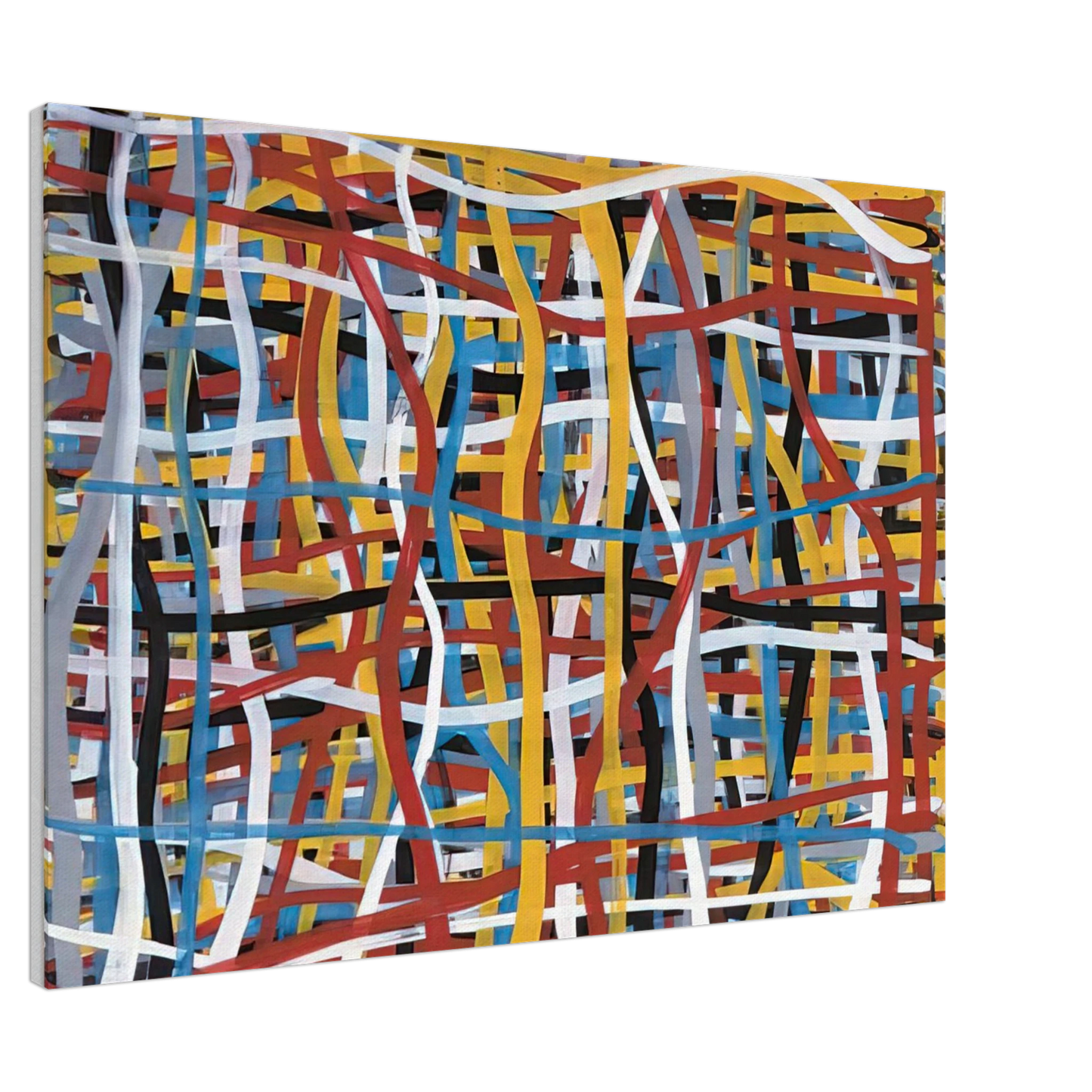 Sol LeWitt - Irregular Vertical and Horizontal Bands of Color Superimposed Canvas - 20x30 cm / 8x12 inches-canvas