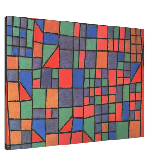 Paul Klee - GLASS FACADE 1940 Canvas - 20x30 cm / 8x12 inches-canvas