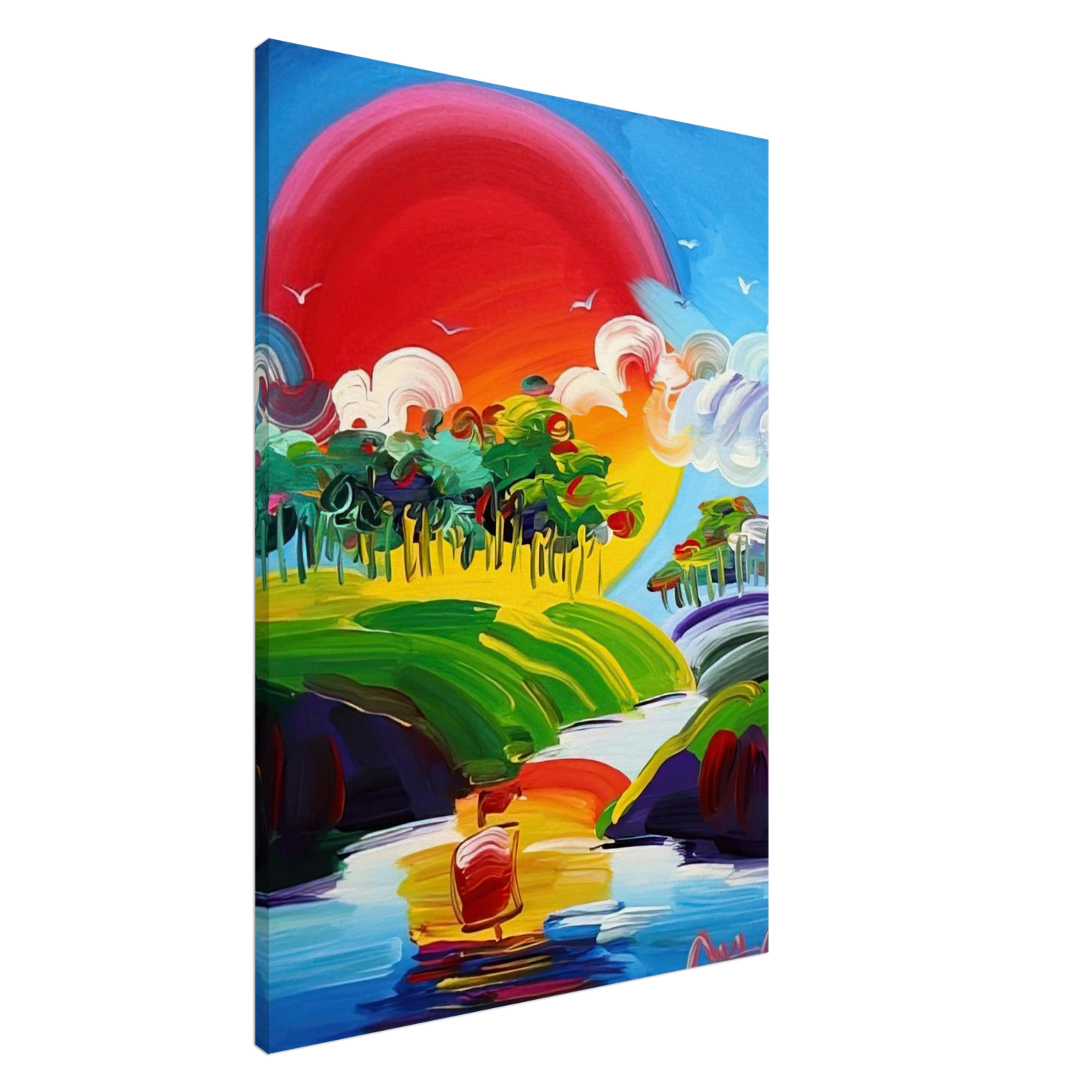 Peter Max - WITHOUT BORDERS 2011 Canvas - 20x30 cm / 8x12 inches-canvas