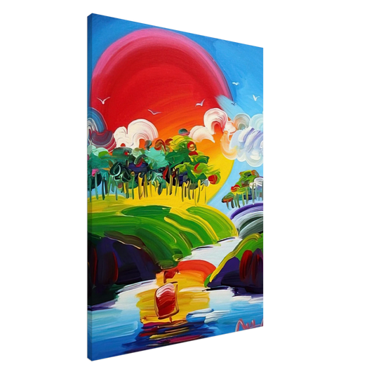 Peter Max - WITHOUT BORDERS 2011 Canvas - 20x30 cm / 8x12 inches-canvas