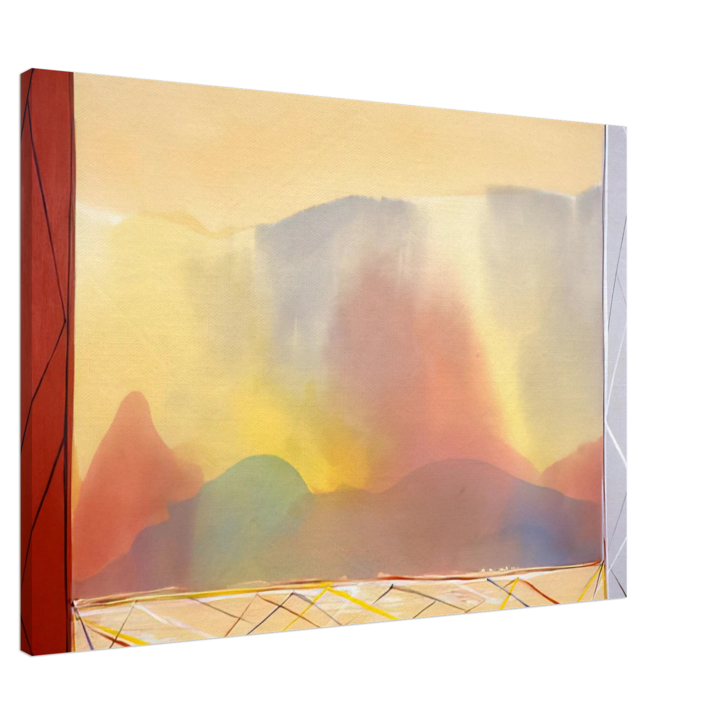 Ronnie Landfield - Sun In The East - 1988 Canvas - 20x30 cm / 8x12 inches-canvas