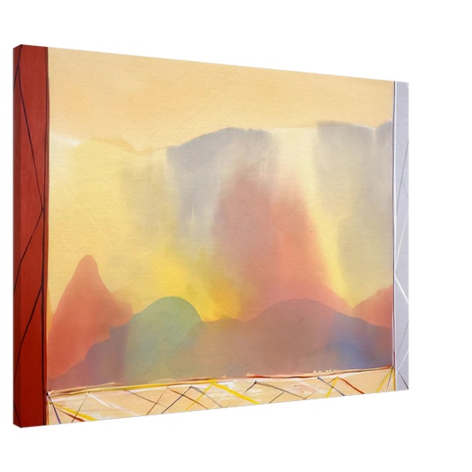 Ronnie Landfield - Sun In The East - 1988 Canvas - 20x30 cm / 8x12 inches-canvas
