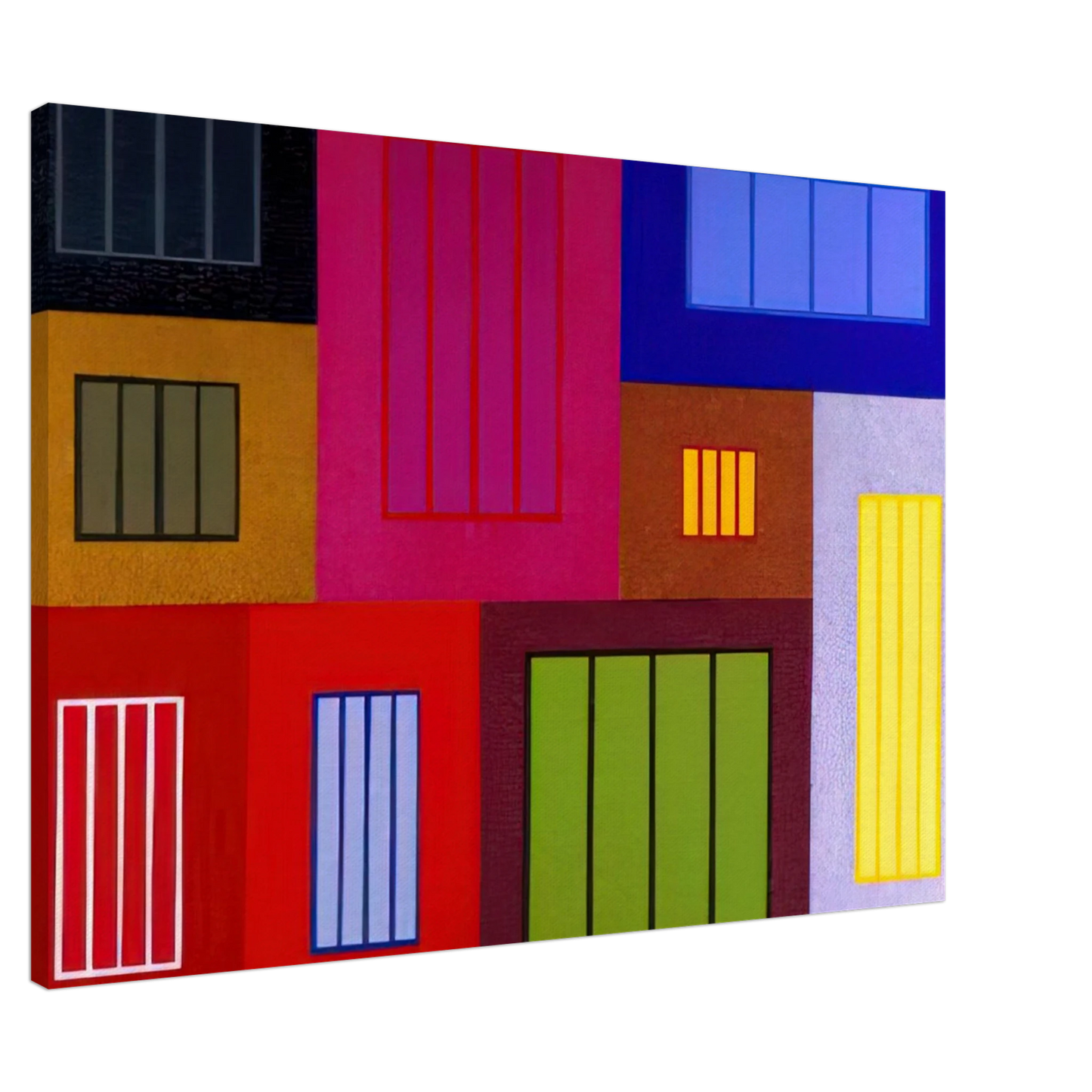 Peter Halley - The Time Machine - 2002 Canvas - 20x30 cm / 8x12 inches-canvas