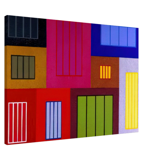 Peter Halley - The Time Machine - 2002 Canvas - 20x30 cm / 8x12 inches-canvas