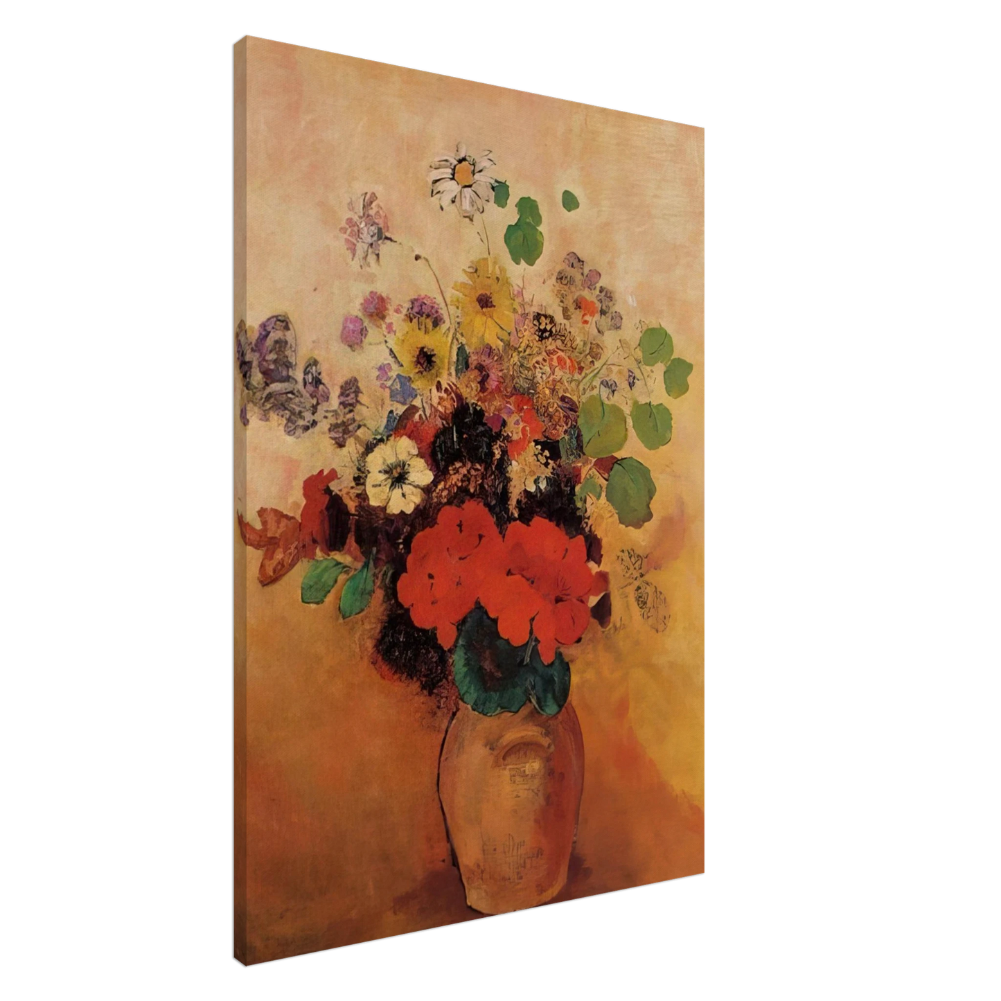 Odilon Redon - VASE OF FLOWERS 5 Canvas - 20x30 cm / 8x12 inches-canvas