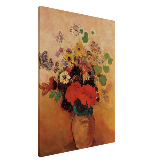 Odilon Redon - VASE OF FLOWERS 5 Canvas - 20x30 cm / 8x12 inches-canvas