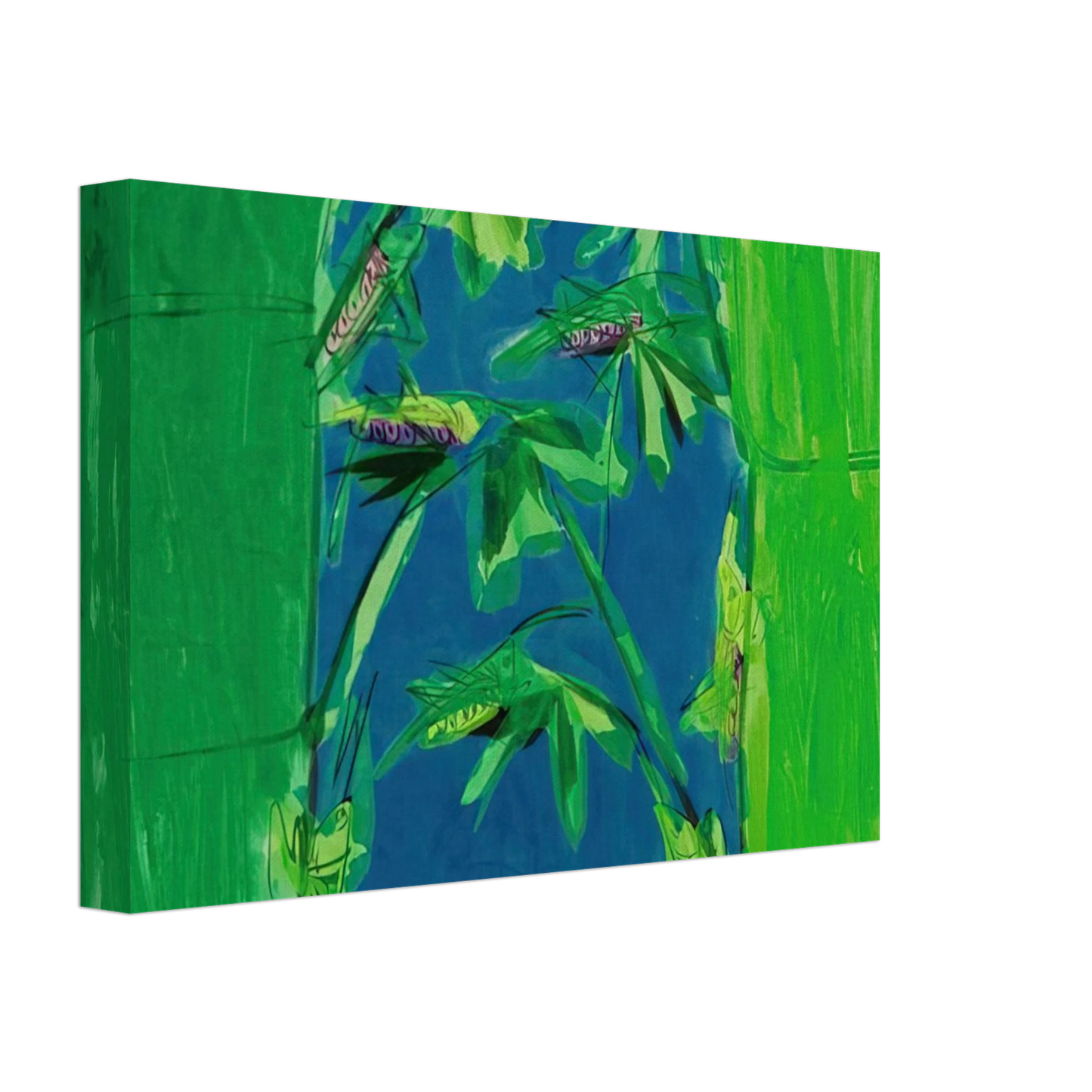 Walasse Ting - Early Summer - 1980 Canvas - 40x60 cm / 16x24 inches-canvas