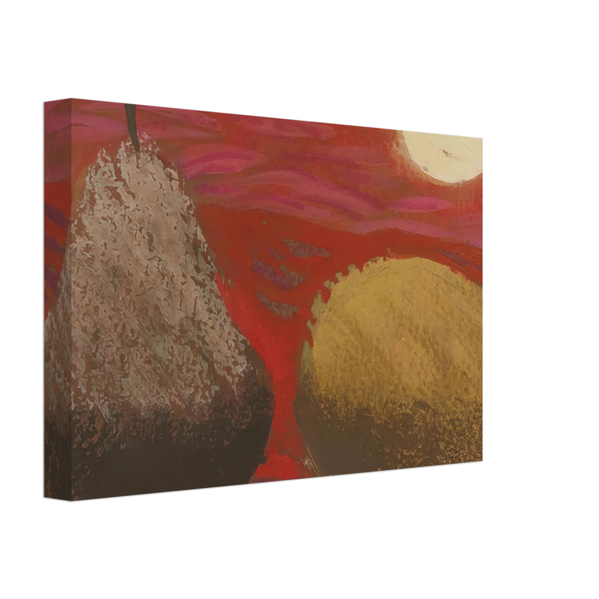 Mary Fedden - Still Life on Red - 1976 Canvas - 70x100 cm / 28x40 inches-canvas