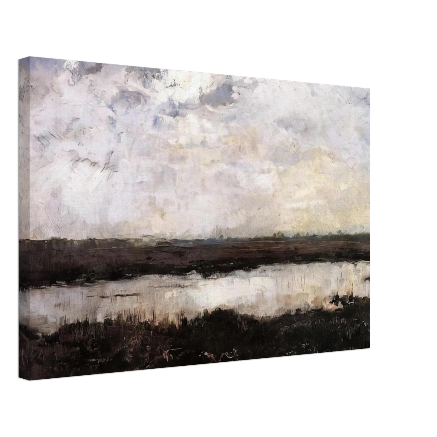 Theo van Rysselberghe - A POND IN CAMPINE 1884 Canvas - 40x60 cm / 16x24 inches-canvas