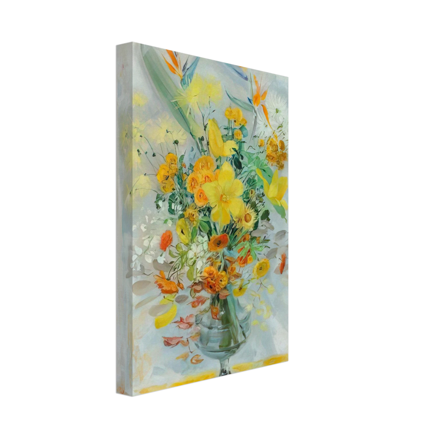 Le Pho - Yellow Lily - Post-Impressionism Canvas - 40x60 cm / 16x24 inches-canvas
