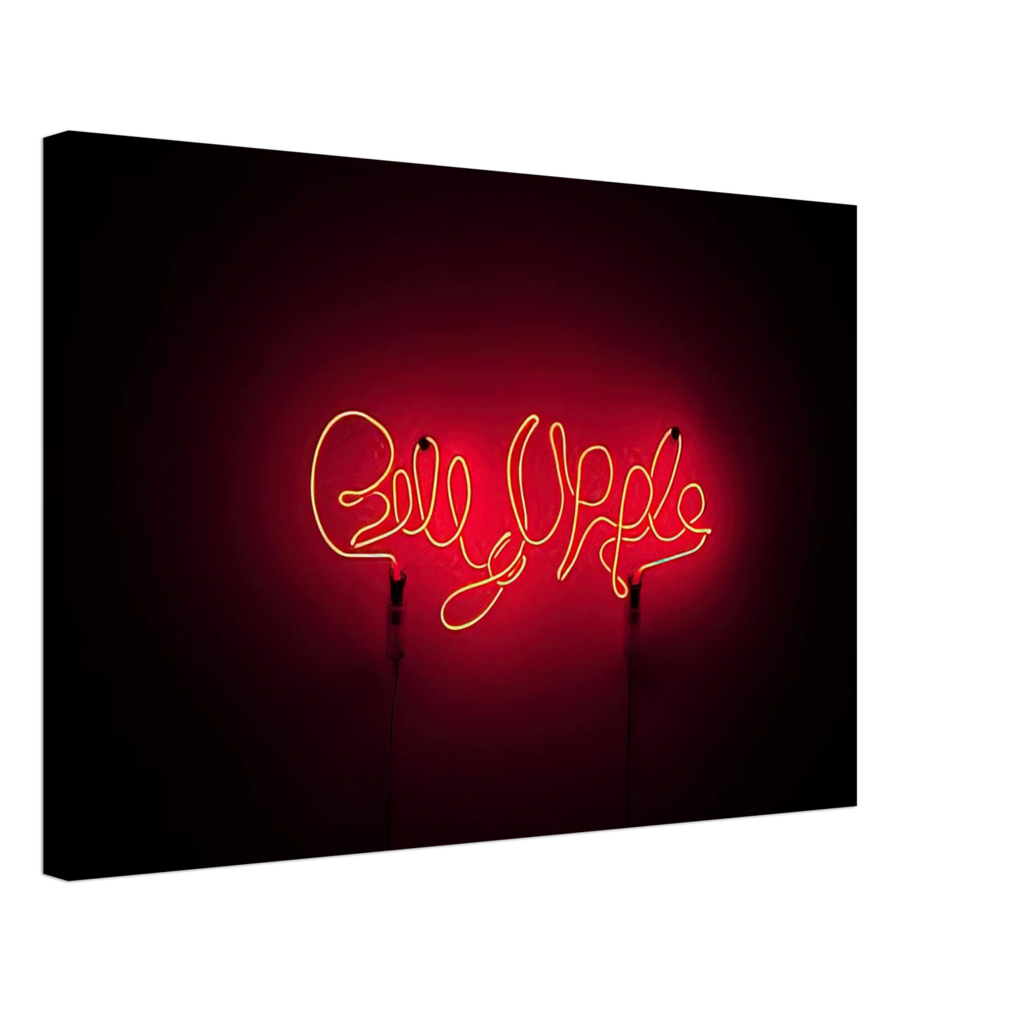 Billy Apple - Neon Signature Red - 1967 Canvas - 40x60 cm / 16x24 inches-canvas