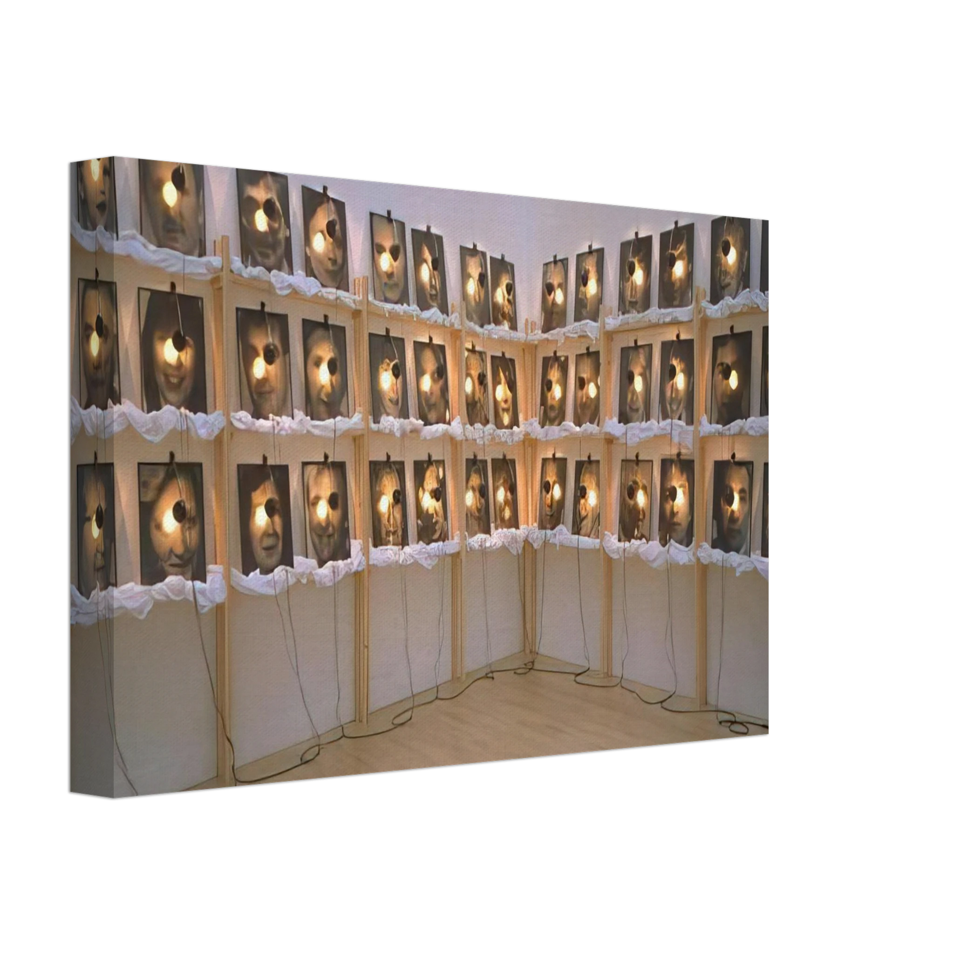Christian Boltanski - THE RESERVE OF DEAD SWISS 1990 Canvas - 70x100 cm / 28x40 inches-canvas