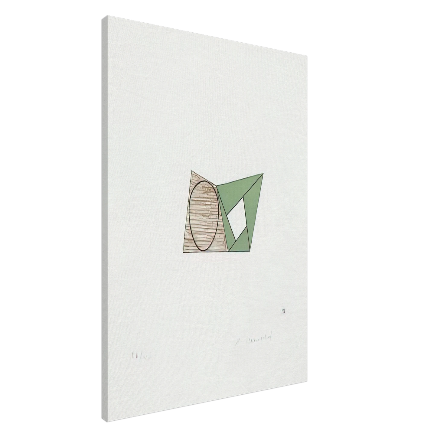 Robert Mangold - PAGES 10 1989 Canvas - 20x30 cm / 8x12 inches-canvas