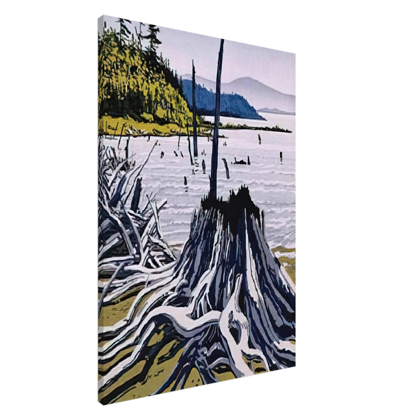 Neil Welliver - Flotsam-Allagash - 1995 Canvas - 20x30 cm / 8x12 inches-canvas